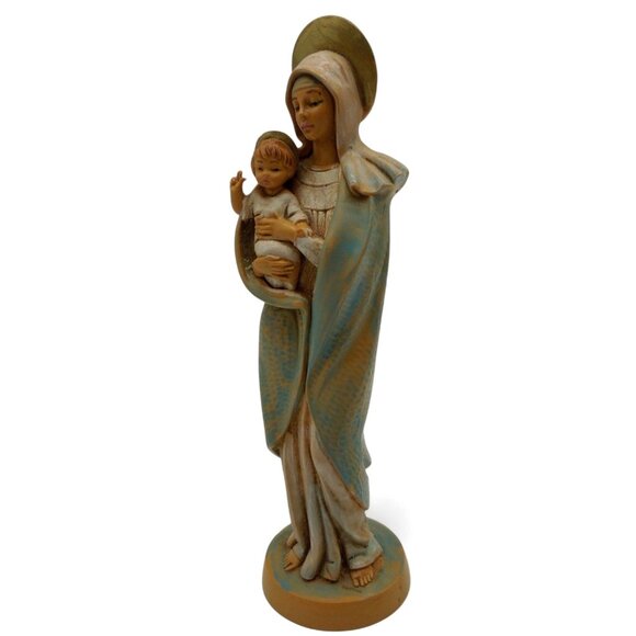 FONTANINI Simonetti Virgin Mary and Child Jesus 80s Figurine Italy Vintage 7" - Picture 7 of 11